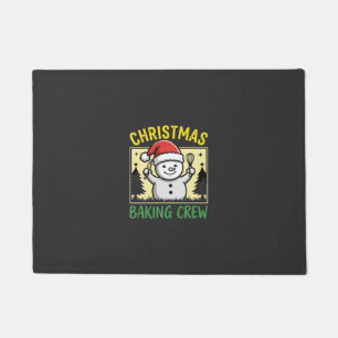 Paillasson Équipe de boulangerie de Noël Bonhomme de neige de
