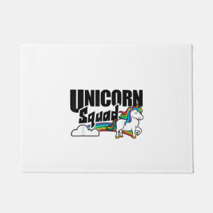 Paillasson Équipe de licorne amateurs de licornes arc-en-ciel