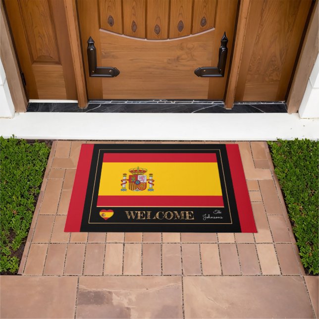 Paillasson Espagne & Espagne Drapeau maison mat / sports Bien (De plein air)