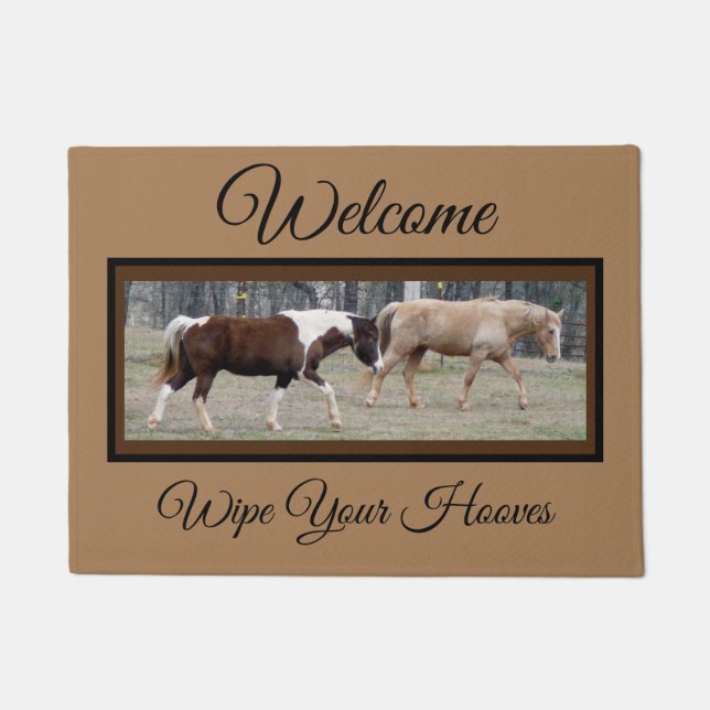 Paillasson Essuyez vos Hooves Horse Door Mat (Devant)