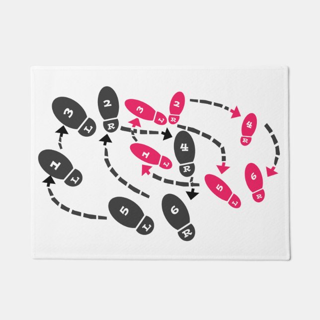 Paillasson Étapes de danse effrontées (Devant)