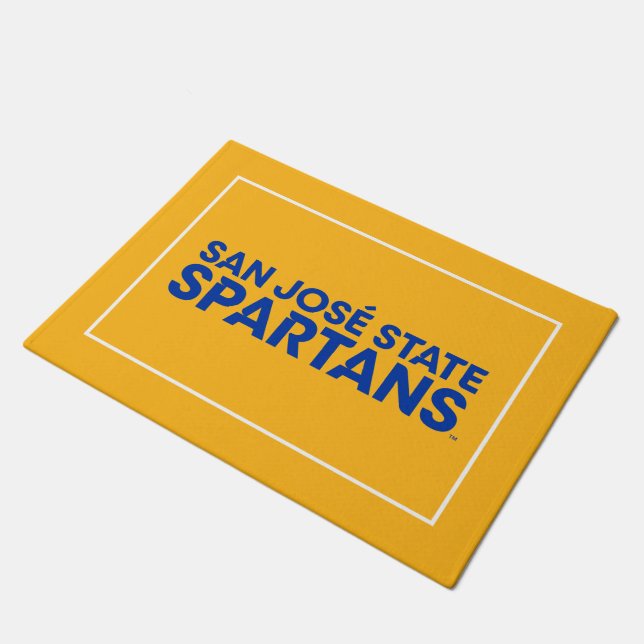 Paillasson État Spartans Wordmark de San Jose (Incliné)