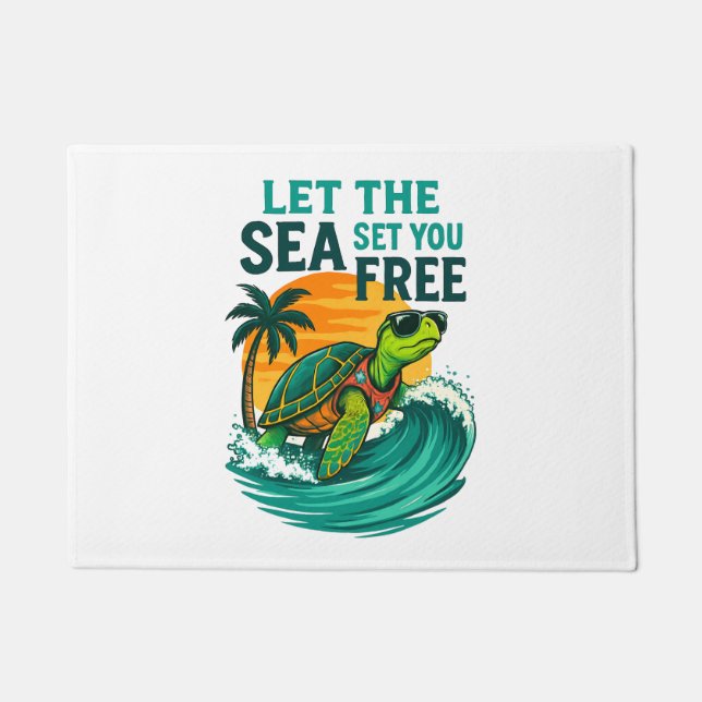 Paillasson Été cool - Vibes de tortues marines (Devant)