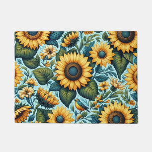 Paillasson Été/tournesol/oiseau