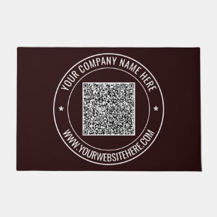 Paillasson Exemple de code QR et de format de texte personnal