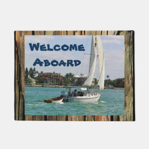 Paillasson Faites votre propre bateau sur mesure Rustic Bois 