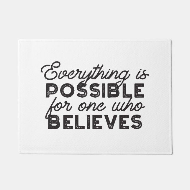 Paillasson Faith Unbbound - Citations "Tout est possible" (Devant)