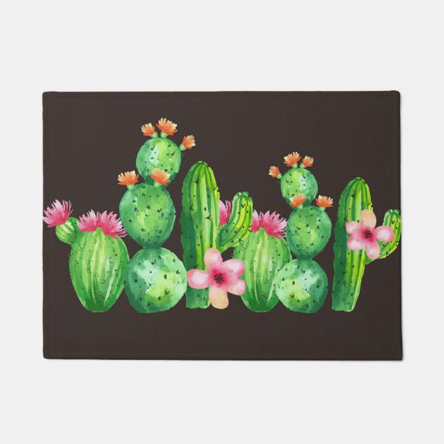 Paillasson Famille De Cactus (Devant)