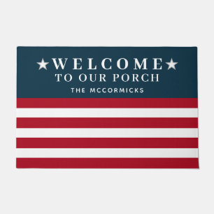 Paillasson Famille de drapeaux américains 4 juillet personnal