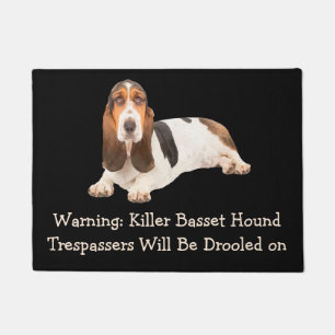 Paillasson Famille Funny Basset Hound Famille Animaux de bien