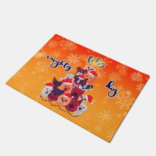 Paillasson Feliz Naughty Chien Design de Noël