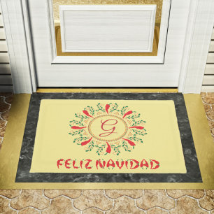 Paillasson Feliz Navidad Red Chile Pepper