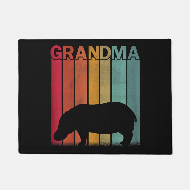 Paillasson femme en détresse hippo mors graphique jour grand- (Devant)