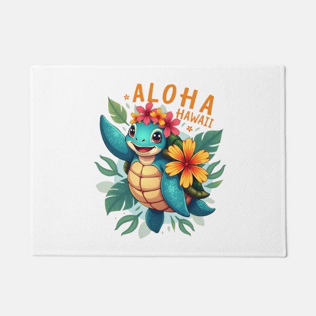 Paillasson Femme Hawaiienne-Chemise Aloha Hawaii (Devant)