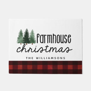 Paillasson Ferme Noël Pays Plaid Nom de famille Bois