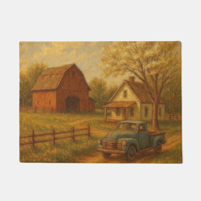Paillasson Ferme printanière vintage/rustique  (Devant)