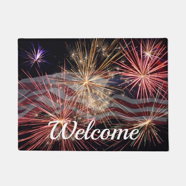 Paillasson Fêter l'Amérique Welcome Doormat (Devant)
