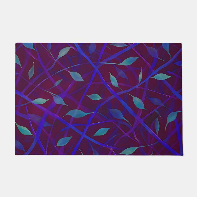 Paillasson Feuillage de couleur bijou bordeaux foncé (Devant)