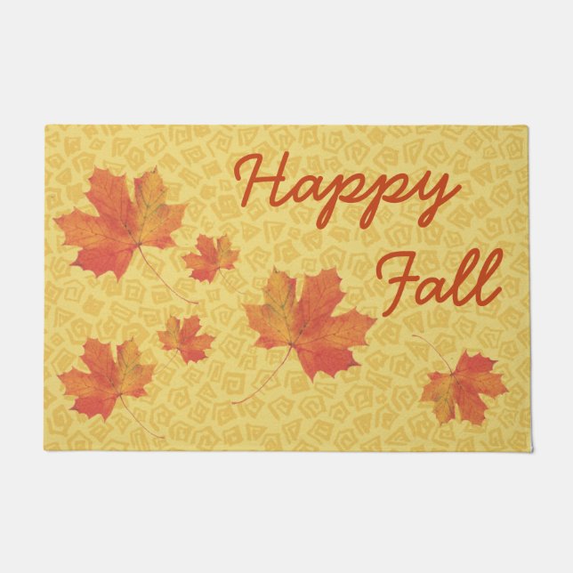 Paillasson Feuilles automnales Porte Mat personnalisé (Devant)