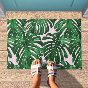 Paillasson Feuilles de la jungle verte tropicale