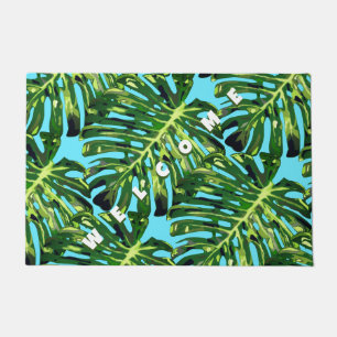 Paillasson Feuilles de Monstera Tropicale Doormat de bienvenu
