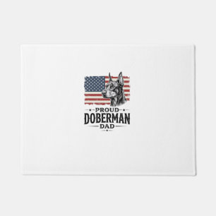 Paillasson Fier père Doberman Drapeau vintage vecteur Design_