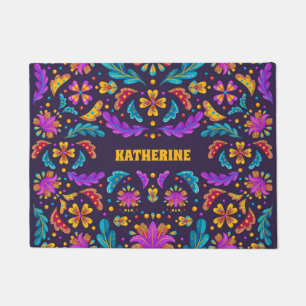 Paillasson Fiesta mexicaine Fleur Quinceanera tendance coloré