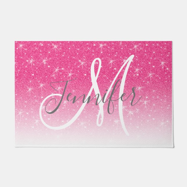 Paillasson Fille Glam Parties scintillant rose-chaud étincell (Devant)