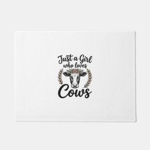 Paillasson Fille Vintage Qui Aime Les Vaches Fleur Cow Chemis
