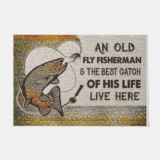 Paillasson Fishing Doormat, Welcome Mat, Outdoor/Indoor