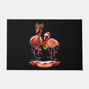 Paillasson Flamants roses de Noël Classique