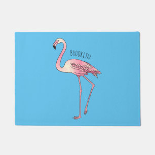 Paillasson Flamingo bird cartoon illustration 