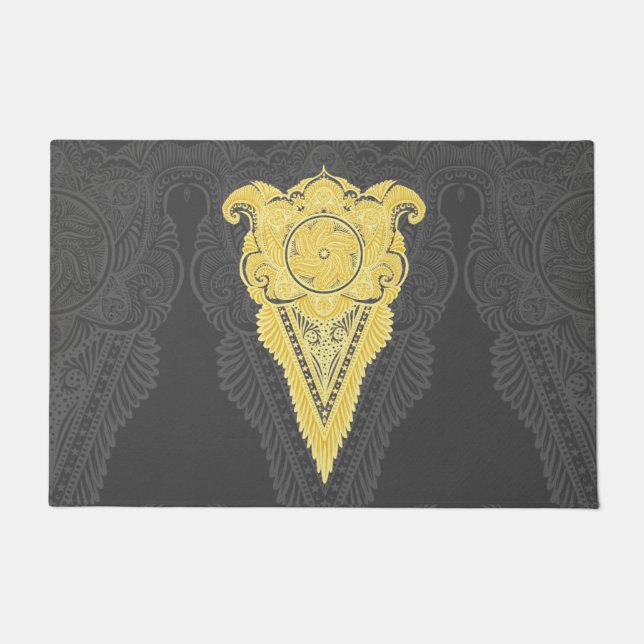 Paillasson flamme dorée ornementale (Devant)