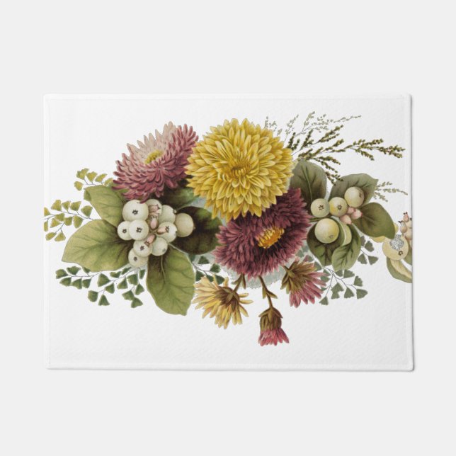 Paillasson Fleur de chrysanthème mère florale (Devant)