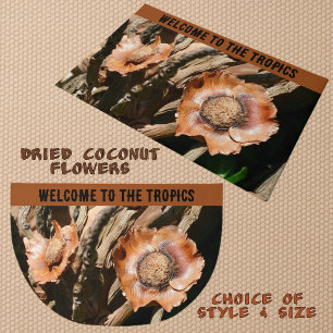 Paillasson Fleurs de Coco Séchées Tropicales Accueil Rustique
