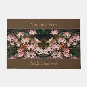 Paillasson Fleurs de marguerite rose africaine personnalisées
