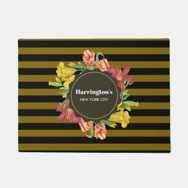 Paillasson Fleurs de ressort brillantes vibrantes Fleurs de c (Devant)