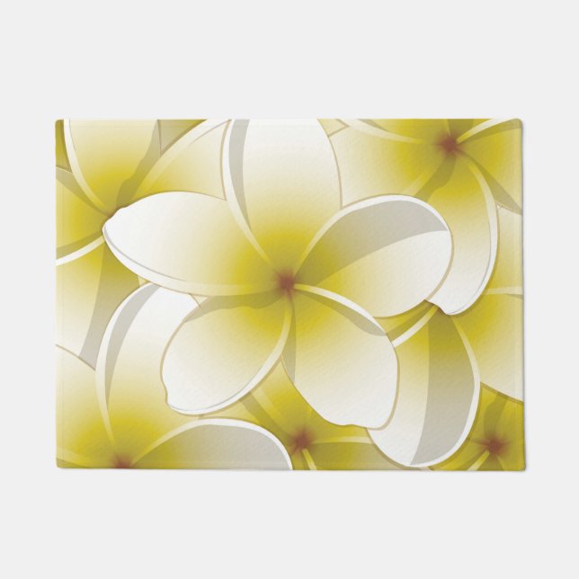 Paillasson Fleurs frangipaniennes lumineuses (Devant)