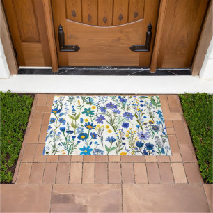 Paillasson Fleurs sauvages de Jardin Bleu Rustique