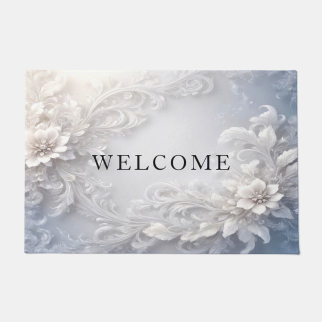 Paillasson Floral Blanc (Devant)