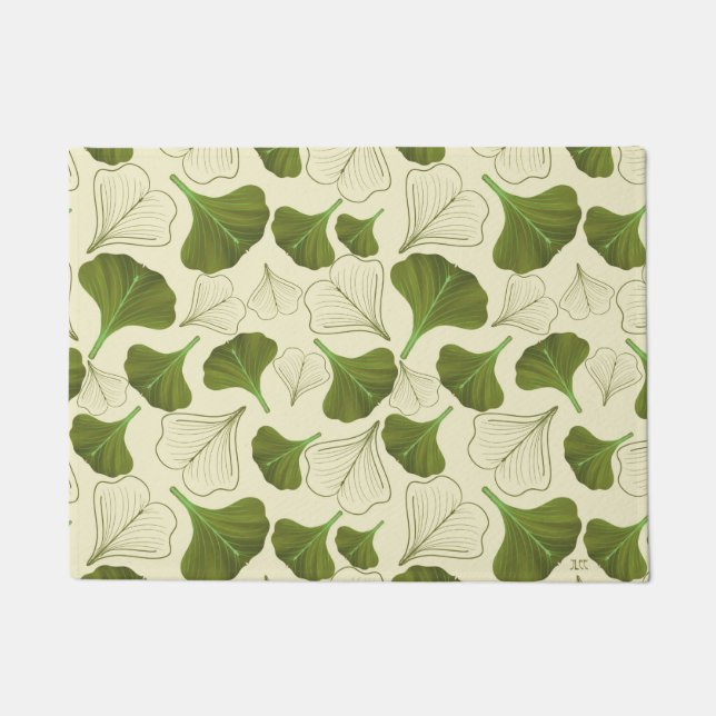 Paillasson Floral Gingko Motif feuille (Devant)