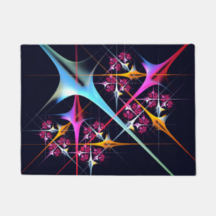 Paillasson Floral rose moderne Art Abstrait Couleur Motif #01