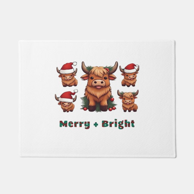 Paillasson Fluffy Baby Highland Cow Boire Café T- (Devant)