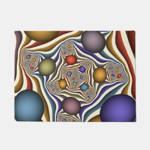 Paillasson Flying Up Colorful Moderne Art Fractal Abstrait