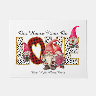 Paillasson Fonctionne Sur L'Amour, Famille Gnome, Personnalis