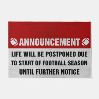 Paillasson Football Saison Faire-part Mat, Amateurs de footba