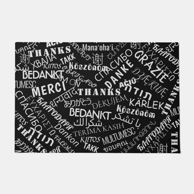 Paillasson Format texte Merci multilingue (Devant)