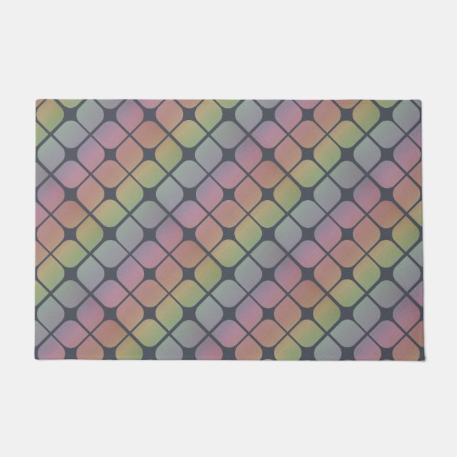 Paillasson Formes graphiques Abstraites sur les couleurs de d (Devant)