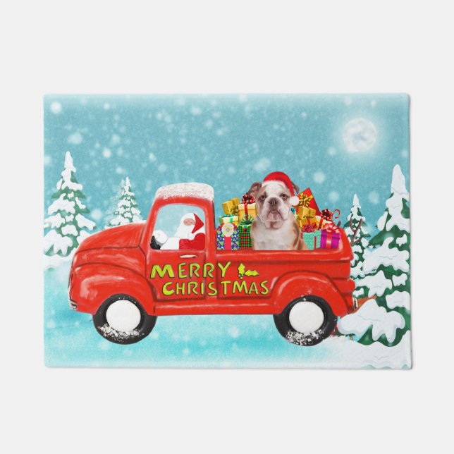 Paillasson Français Blog Noël Père Noël Livraison Camion (Devant)