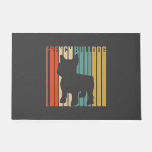 Paillasson Français Bulldog Retro 1970 Chien Silhouette Frenc